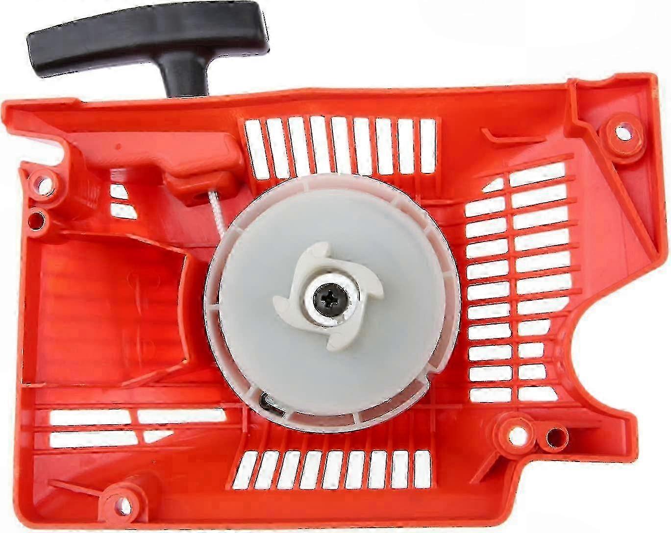Red Replacement Recoil Starter for 45cc 52cc 58cc Chainsaws Compatible with Multiple Models