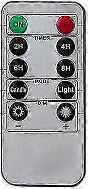 Universal Remote Control with 24-Hour Timer for Flameless LED Candles, 4-Pack