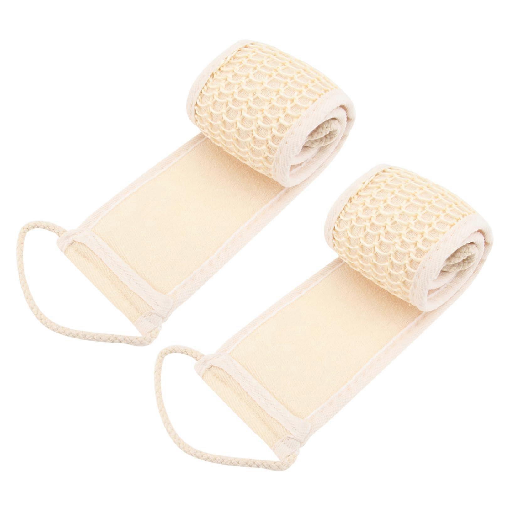2Pcs Shower Exfoliating Brush Long Back Strap for Spa Gentle Skin Cleansing Exfoliation for Neck Shoulders and Feet Random Random Color