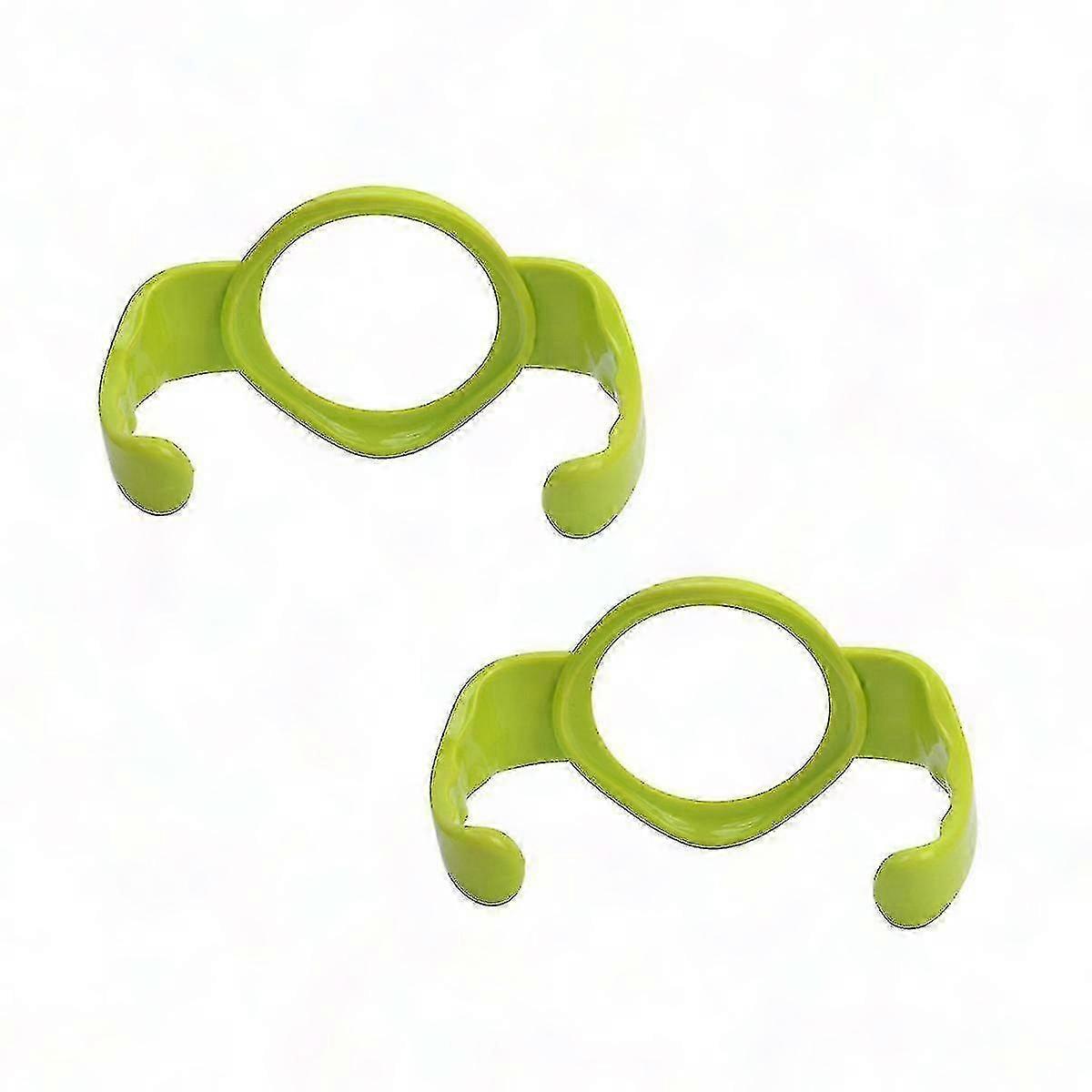 Grüne Plastik-Babyflaschengriffe, 2er-Pack Weithalsknopf für einfachen Griff