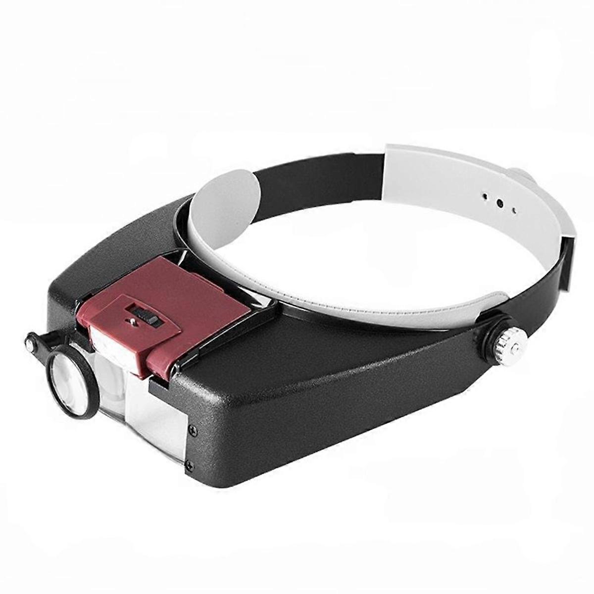 10X Headband Glasses Magnifier Adjustable Size LED Magnifier Loupe Glasses for Reading Magnifier Ill