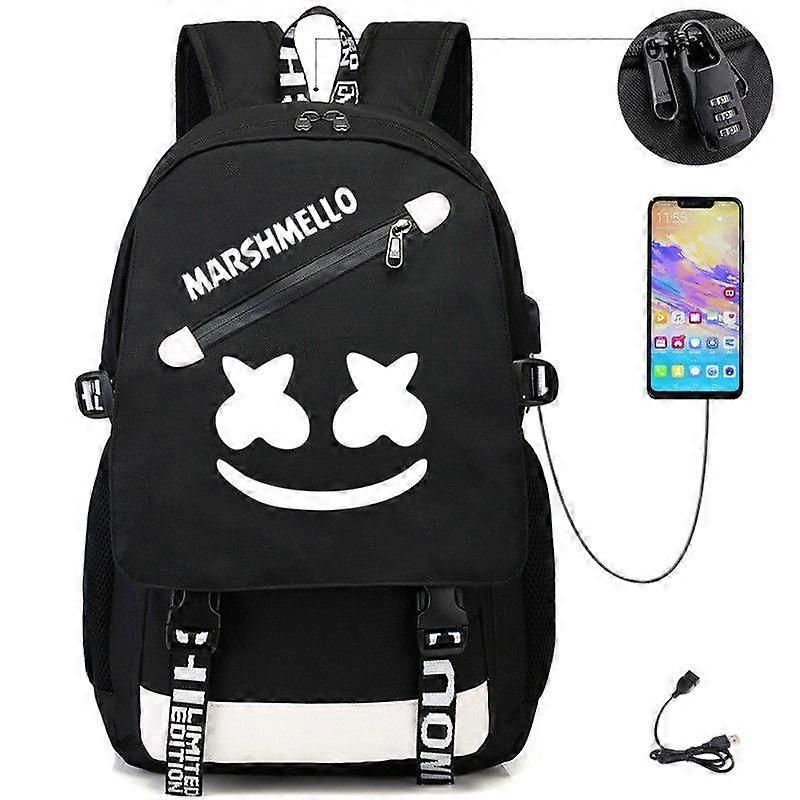 Glow in The Dark USB Charging Outdoor Travel Backpack Large Capacity Hiking Backpack Waterproof Daypack