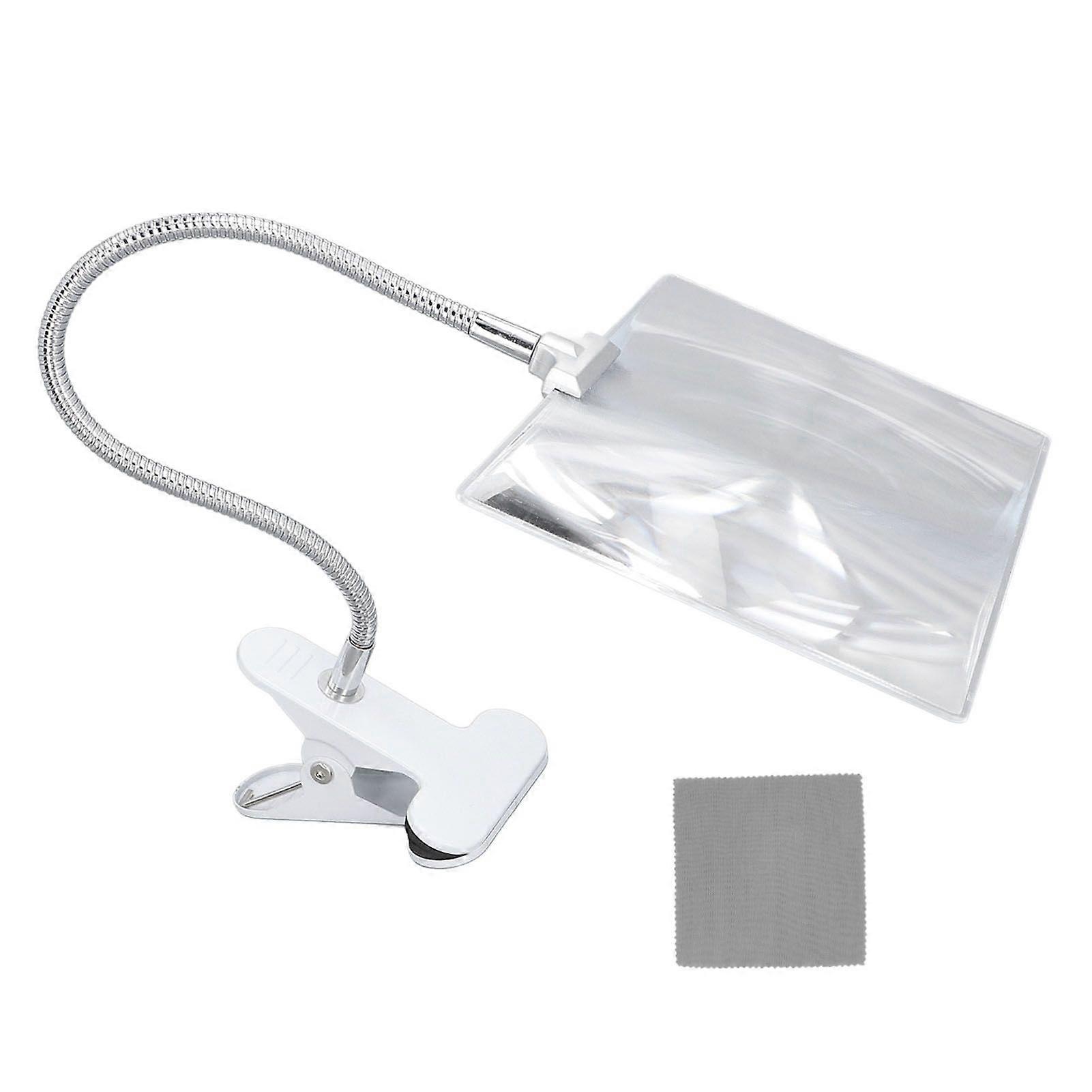 4X Large Page Magnifying Glass Full Page Viewing Area Magnifier with Flexible Gooseneck for Seniors Reading