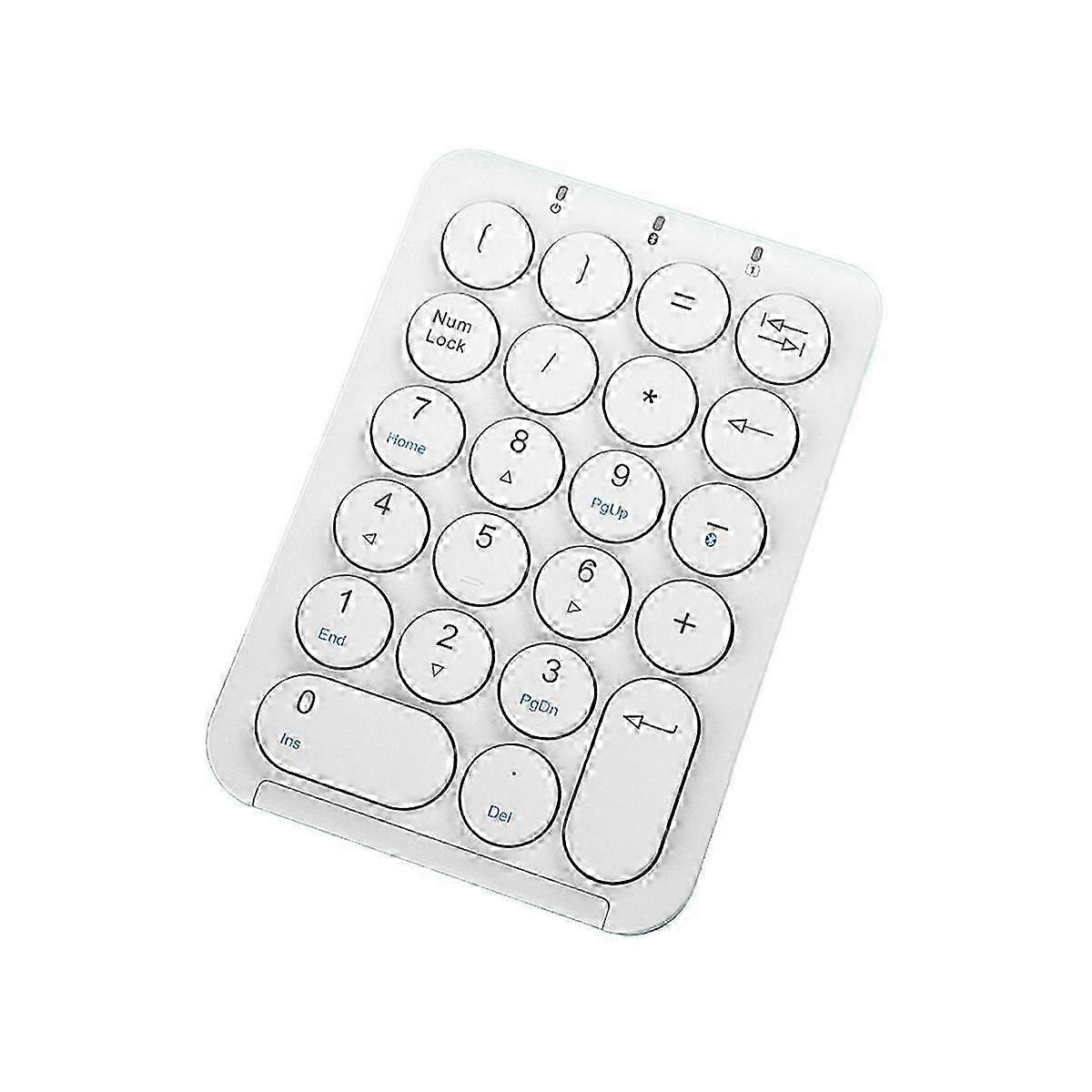 Tastatură numerică Bluetooth fără fir: 22 de taste rotunde, tastatură numerică reîncărcabilă pentru computere și dispozitive