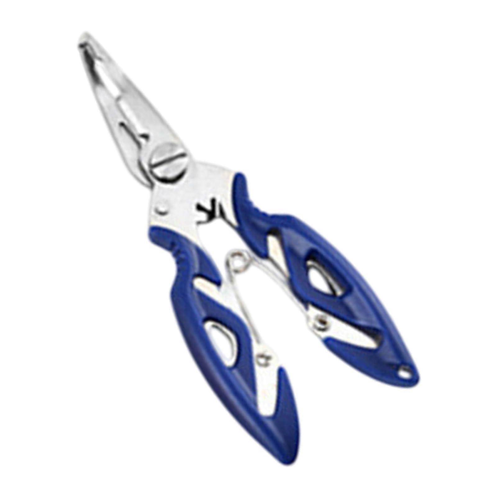Fishing Pliers with Curved Mouth Hook Remover and Braided Line Cutter for Split Rings and Lure Rigging