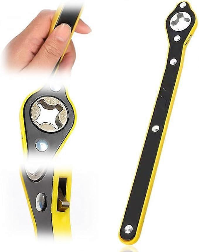 Auto Labor Saving Jack Ratchet Wrench, 360 Degree Swivel Lug Wrench For Tire Jack, Jack Lift Speed Handle Tool (B)