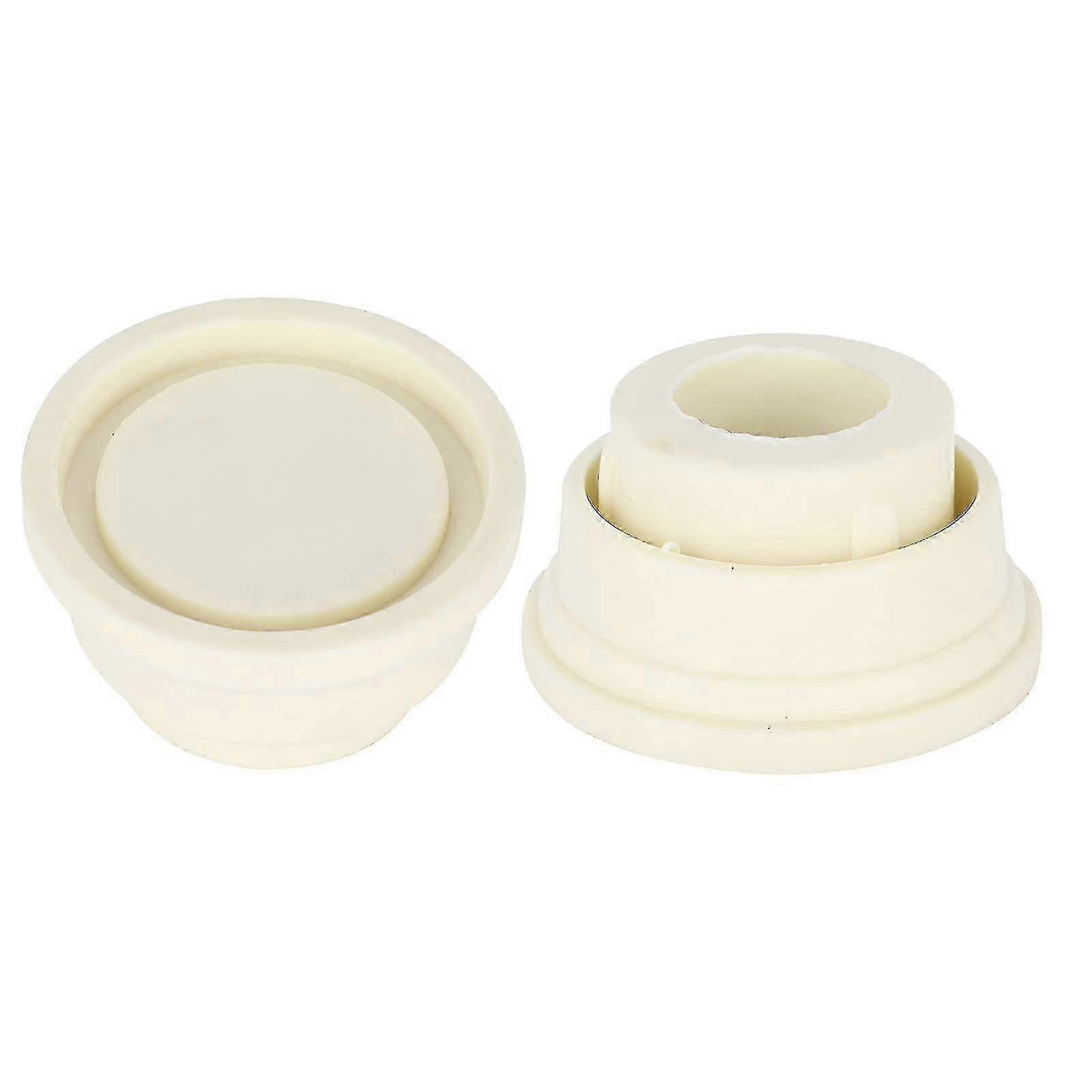 2 pièces Pool Ladder Buffer Inground Pool Ladder End Caps White Rubber Bumper Set pour Swimming Pool Ladders Universal Spare Parts