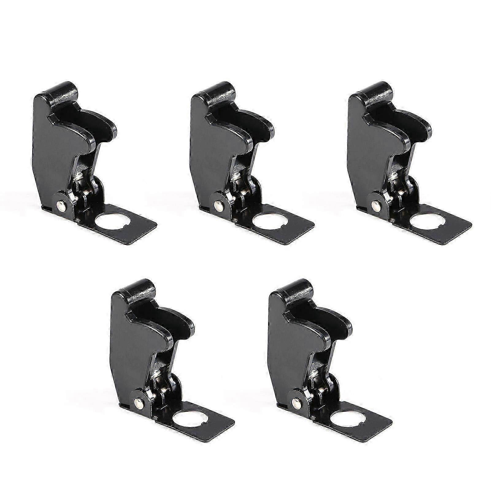 5Pcs Black Safety Switch Flip Cap Cover Guard For Car Toggle Switch