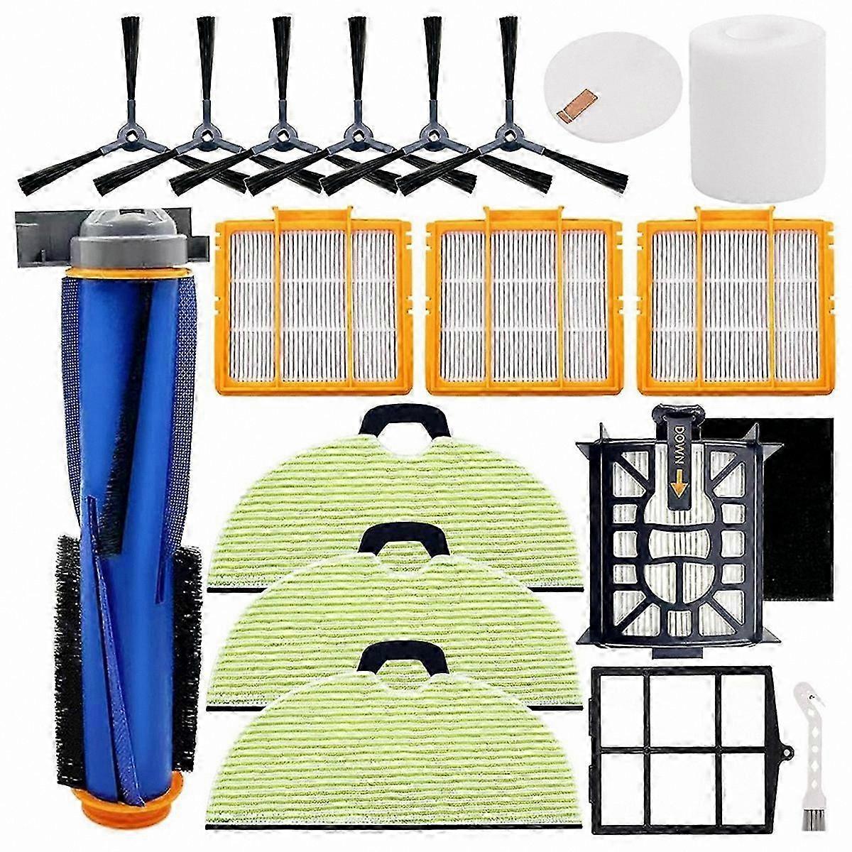 Replacement Main Side Brush & Filter for Matrix Plus 2-in-1 Robotic Vacuum Cleaner Models
