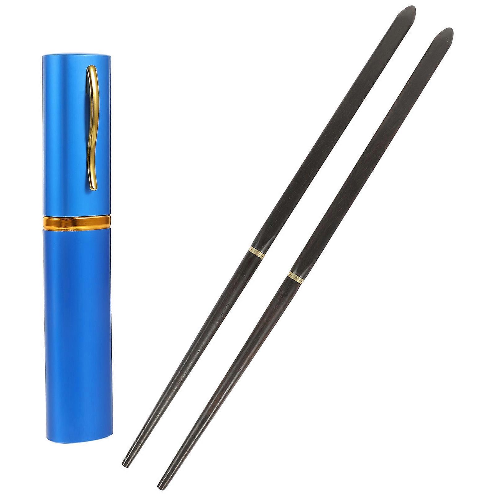 Foldable Aluminum Chopsticks with Case Lightweight and for Traveling Camping and Eating Use 7 inches