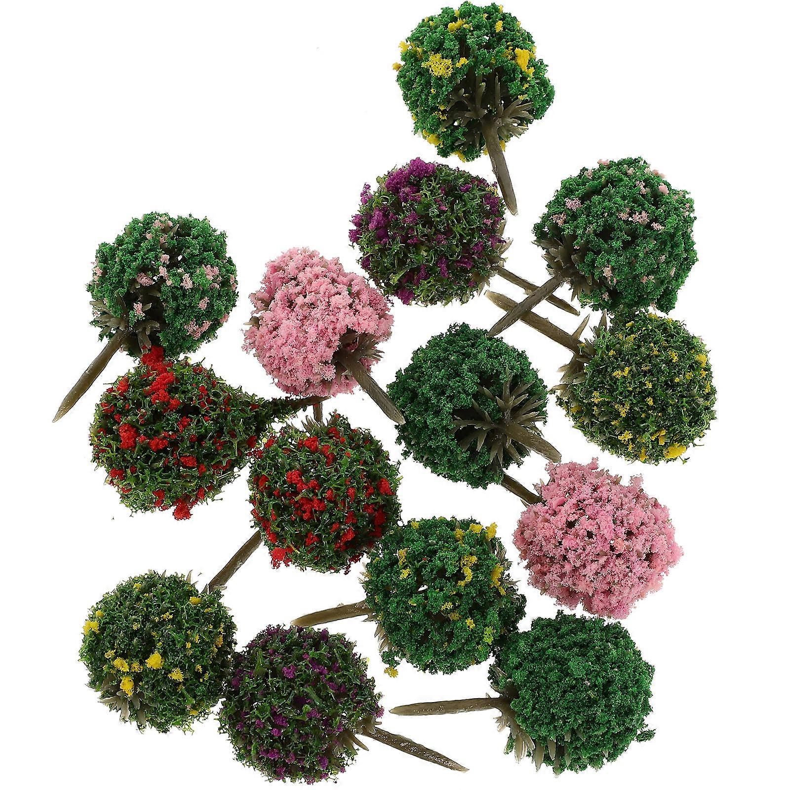 Miniature Trees Model for Decor with 28Pcs Miniature Trees Scenery Supplies