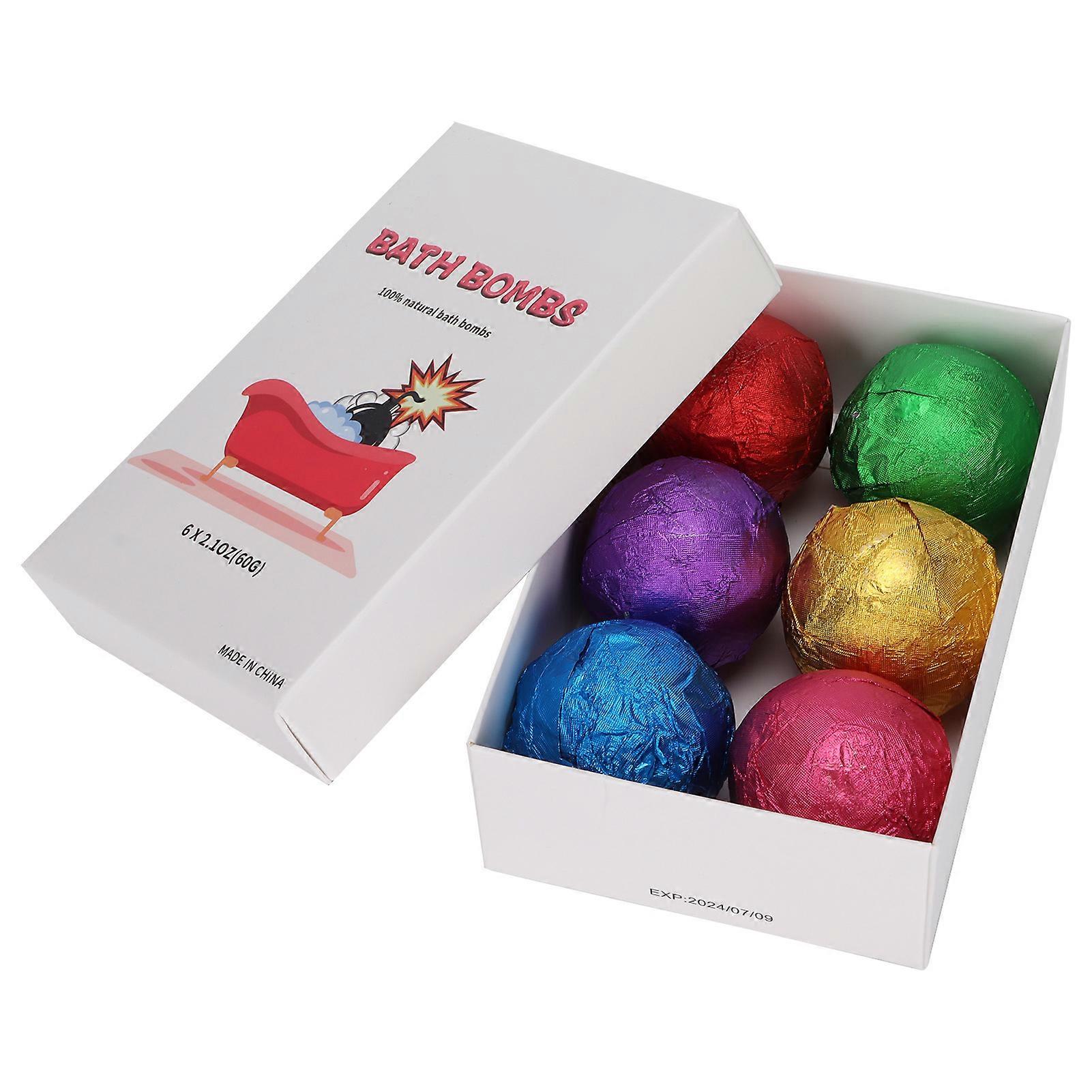 6pcs Bath Salt Balls 60g Each Refreshing Essential Oil Spa Set