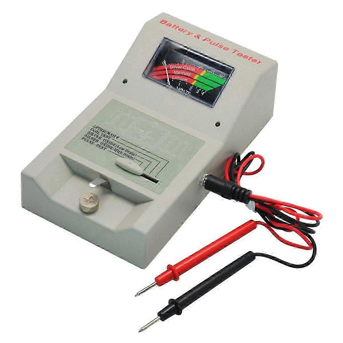 Quartz Watch Battery Tester - 1.5V to 3V Button Cell Analyzer for Quality Analysis of Watch Pulse Coils and Batteries