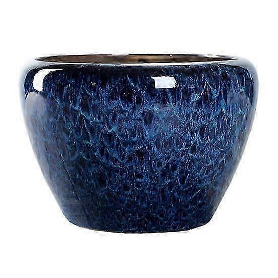 أصيص زهور خزفي كبير بفتحة دائرية، أصيص زهور مطلي بطلاء ملون