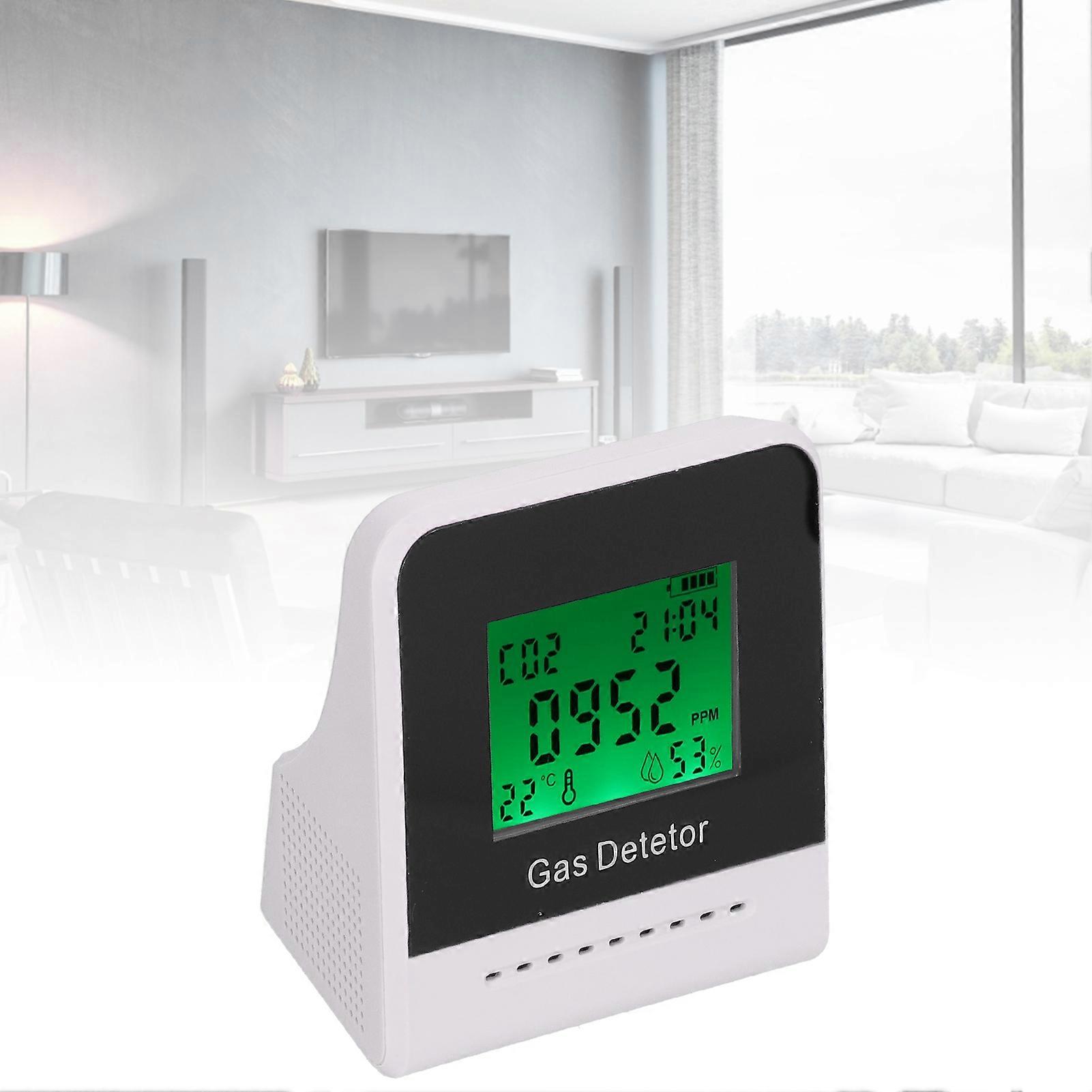 400-5000ppm CO₂ Air Quality Detector with Temp, Humidity & Clock