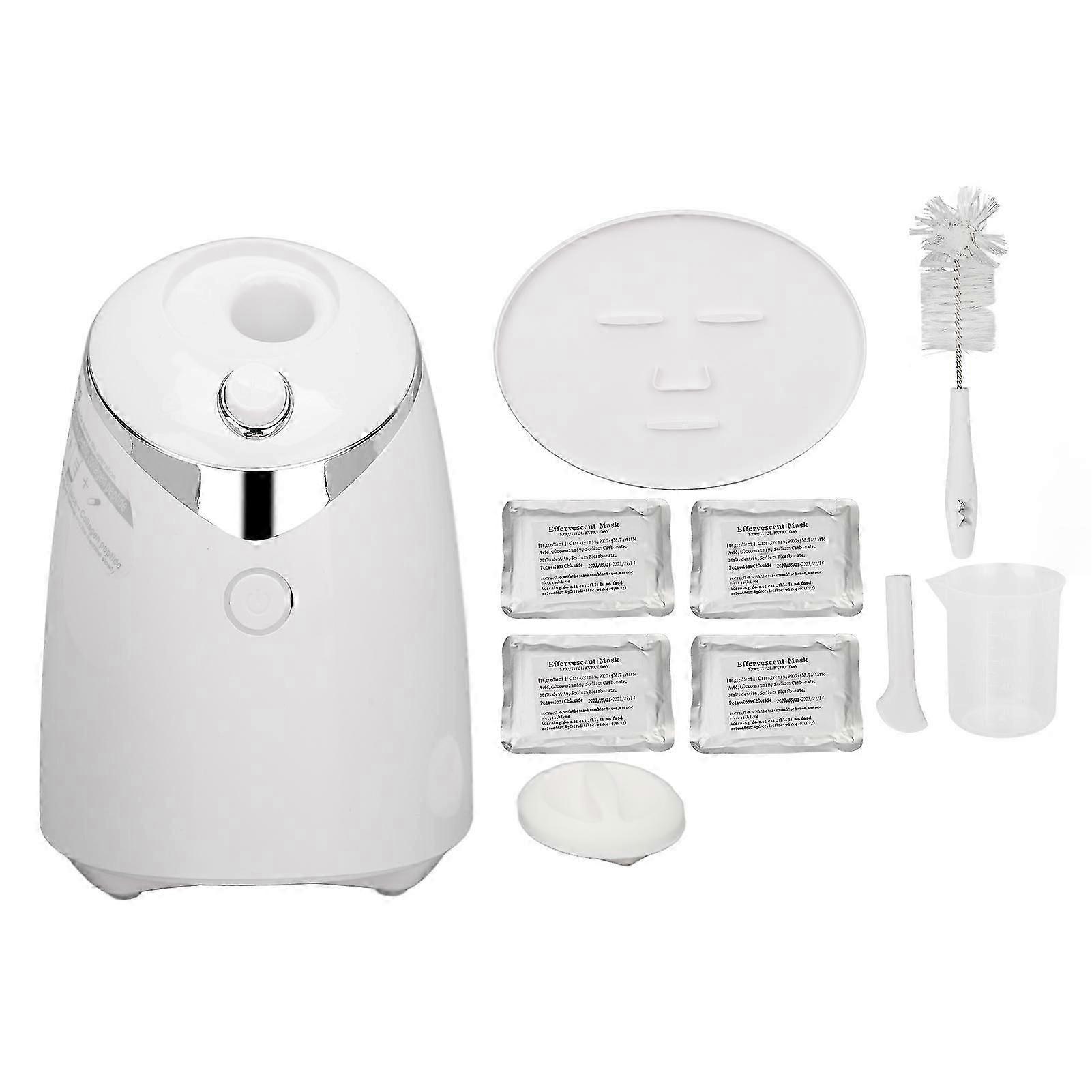 フルーツフェイスマスクメーカーDIY自動英語音声プロンプトオートクリーンセラミックライナーホワイトフェイシャルマスクマシンUSプラグ110~240V