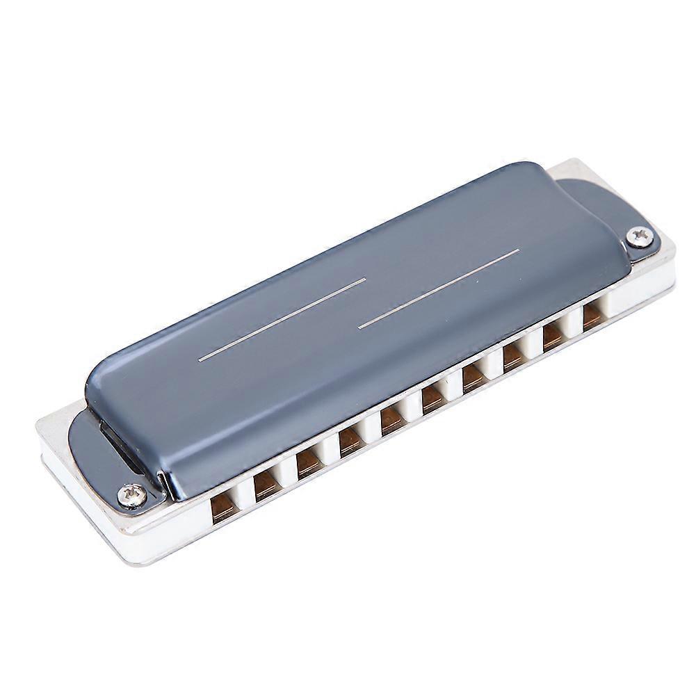 10-Hole Blues Harmonica C Key KS-10BH White 100x27x20mm