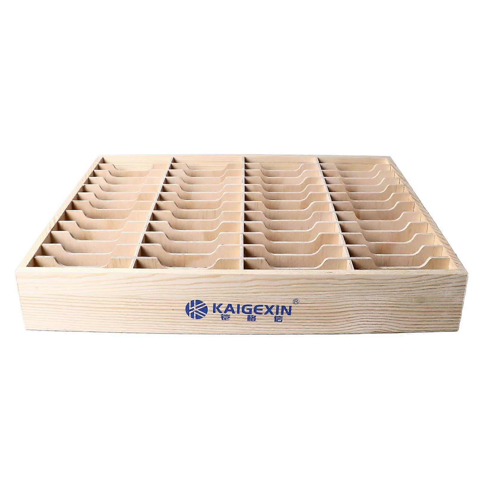 48 Compartments Cell Phone Storage Box Wooden Tabletop Holder for Home Classroom