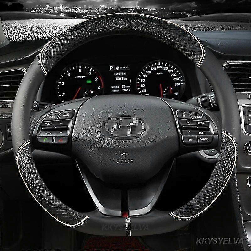 D σχήμα PU δέρμα για Hyundai ioniq 2016 2017 2018 2019 2020 2021 2022 αυτοκίνητο τιμόνι κάλυμμα Auto αξεσουάρ εσωτερικό