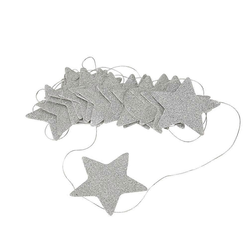 Hanging Stars Decoration for Weddings Parties Children's Rooms Mosquito Nets Wall Window Silver