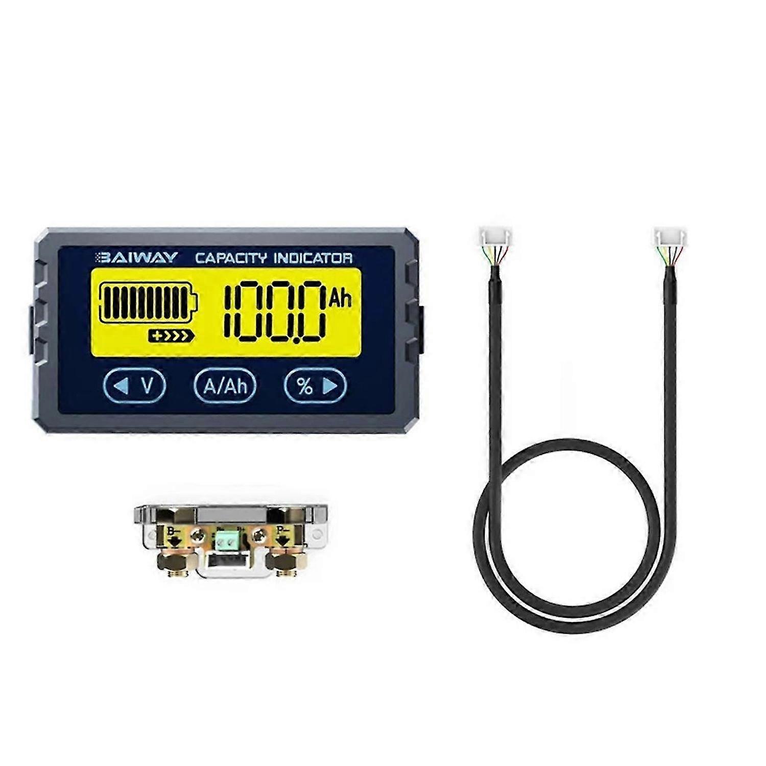 BAIWAY battery tester 8V-120V 100A coulomb meter capacity indicator