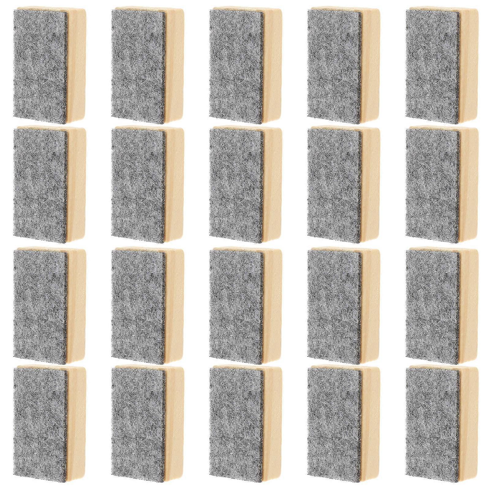 Wooden Chalkboard Eraser Felt Blackboard Cleaner 100Pcs for Classroom