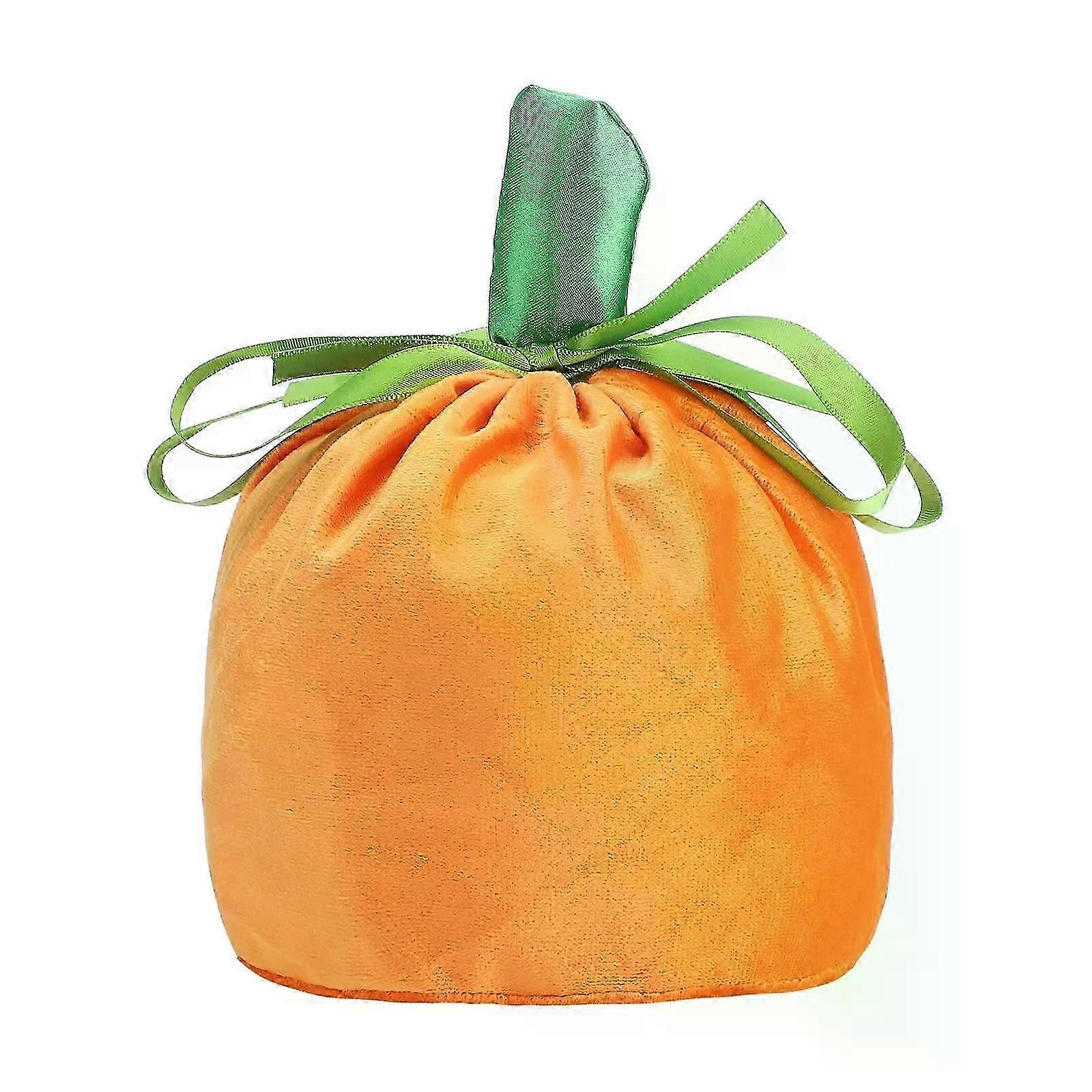 Halloween Candy Bags Velvet Pumpkin Design 13x15cm Children s Party Gift Bags Holiday Decoration Candy Bags Convenient/Durable