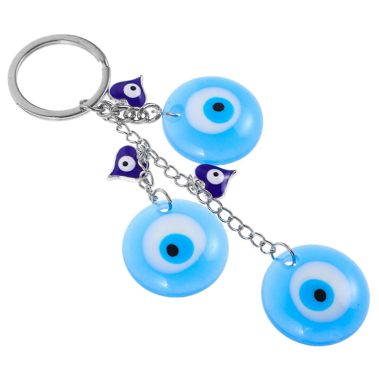 Multi Color Evil Eye Keychain for Bag Pendant Decorative Key Holder 4Pcs