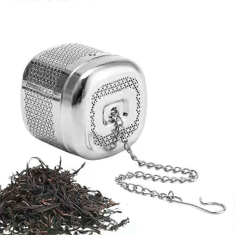 Tea Infuser | Tea Filter Square Shape | Fine Mesh Tea Infusers for Loose Tea Retractable Chain Design Tea Strainers for Loose