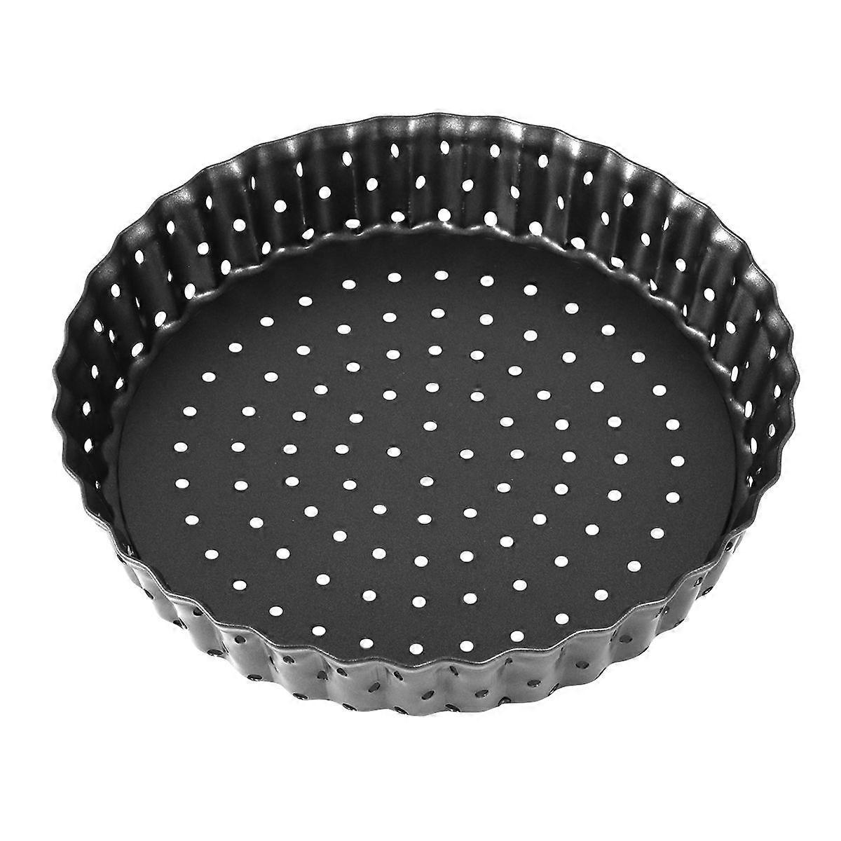 Non-Stick Pizza Pan with Holes Round Baking Tart Mould Removable Bottom Pie Tray (Small, 5inch)