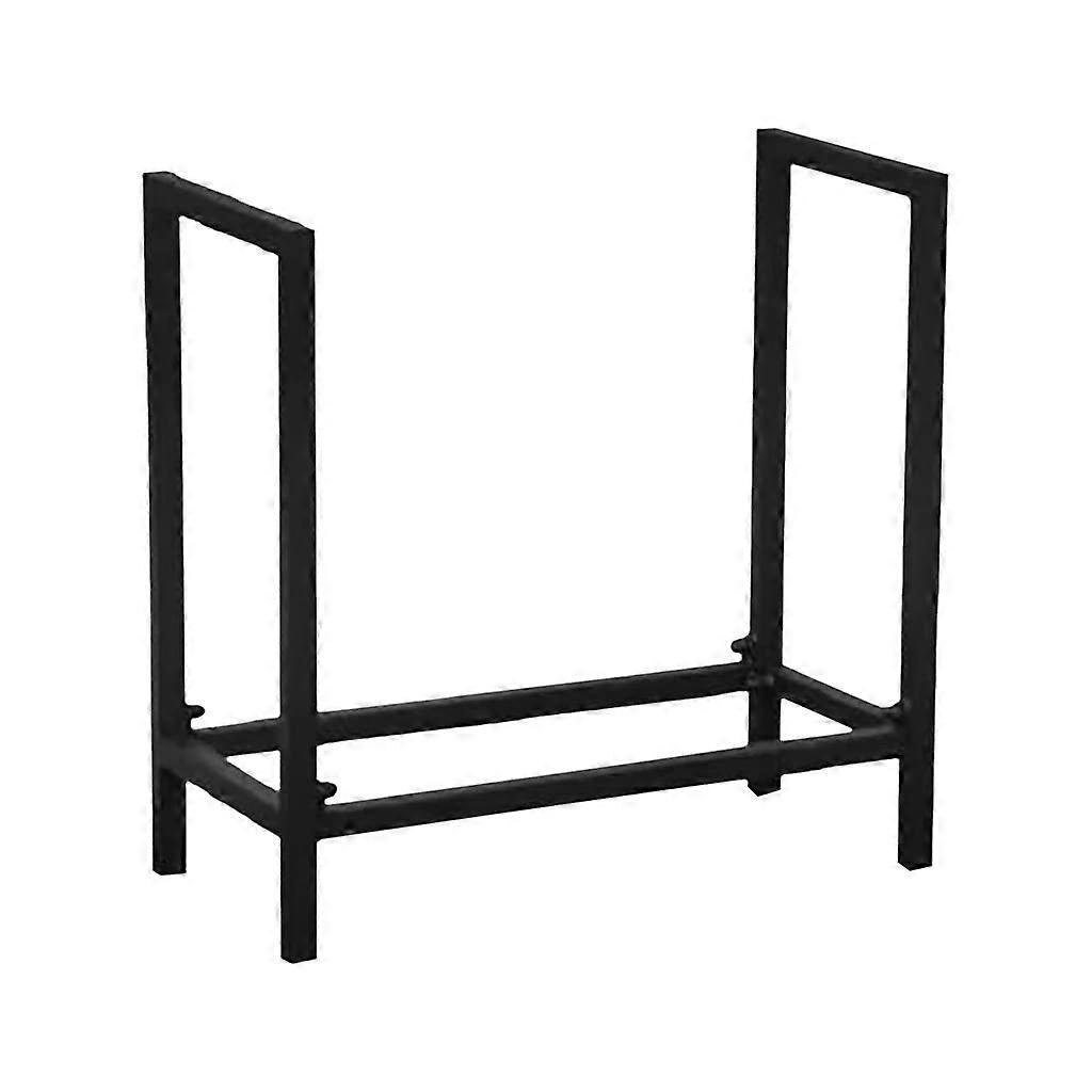Firewood Rack Wrought Iron Wood Storage Stand Single Layer for Fireplace Timber Stacking Durable and Stylish Design