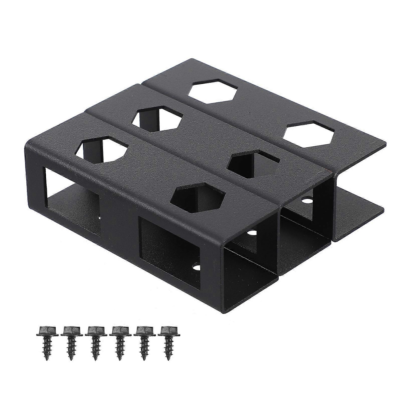 Tablet Rack Under-Desk Laptop Holder For Office Workers And Home Users Black Rectangular Design Tablet Holding 2 Sets