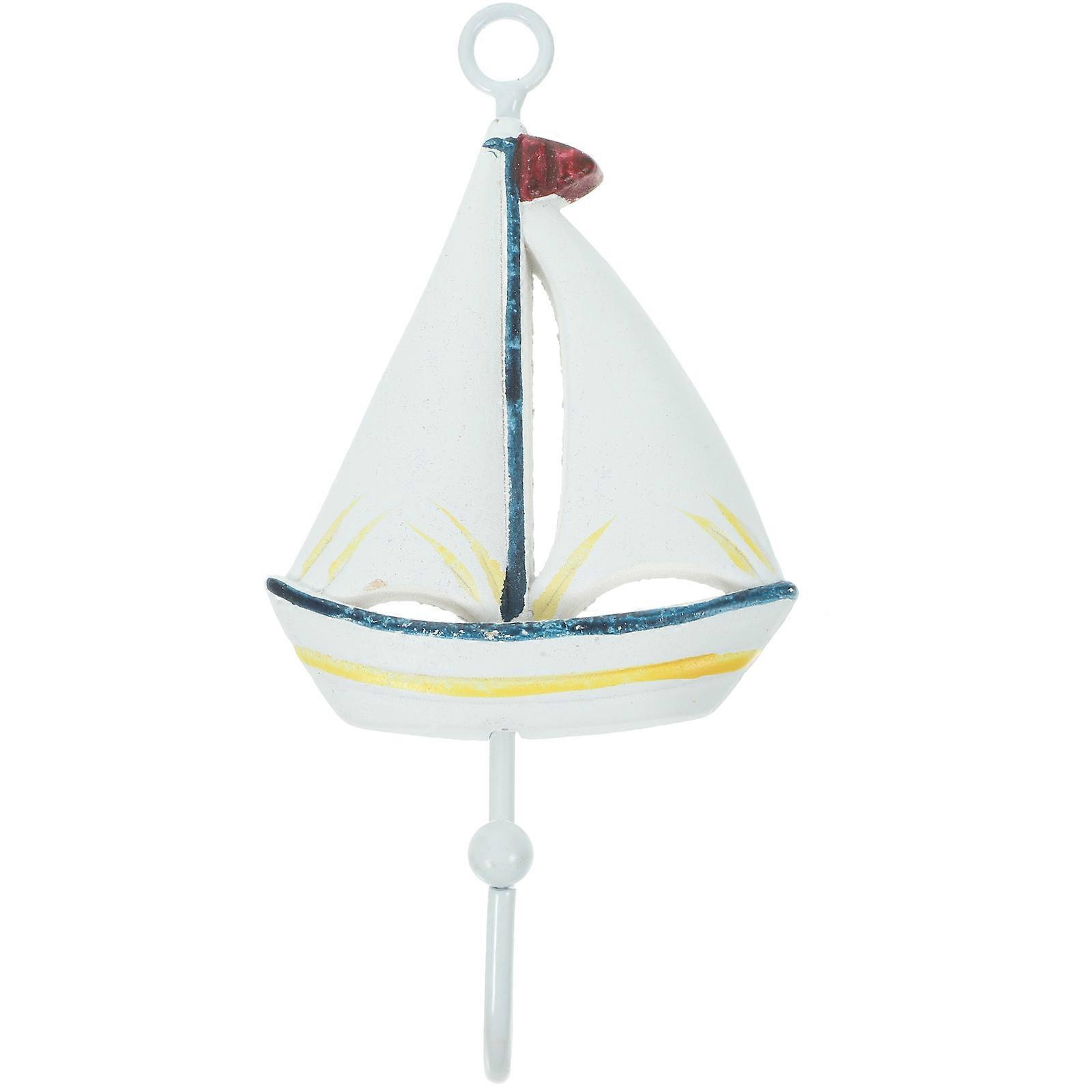 Mediterranean Style Decorative Wall Hook Resin Coat Hanger for 5Pcs