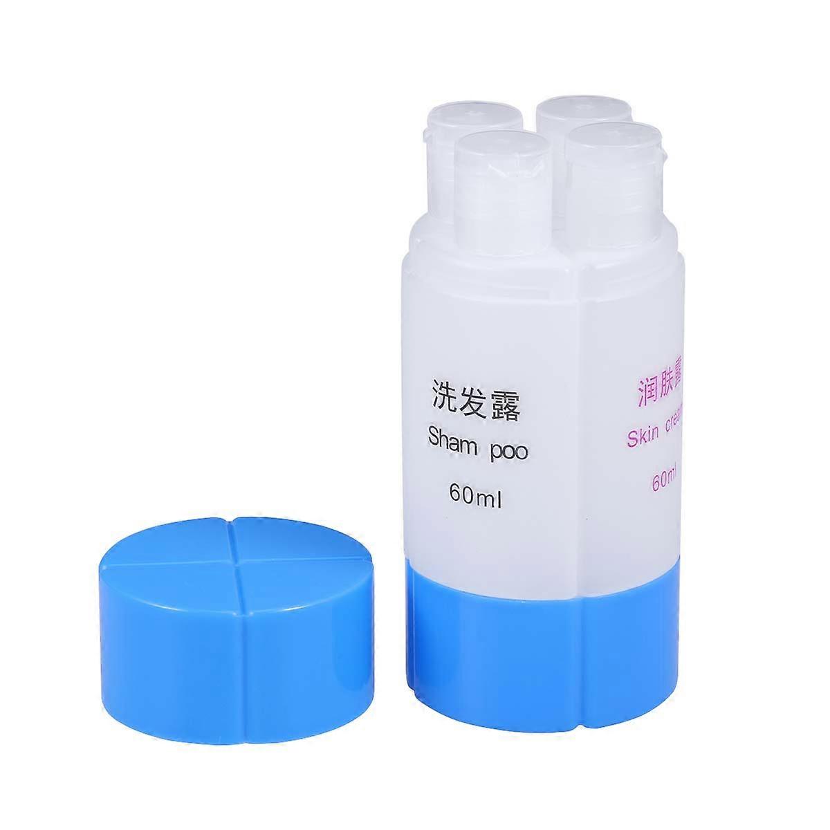 Travel Bottle 4-in-1 Leakproof Set for Storage Use 3Pcs Blue Bottles