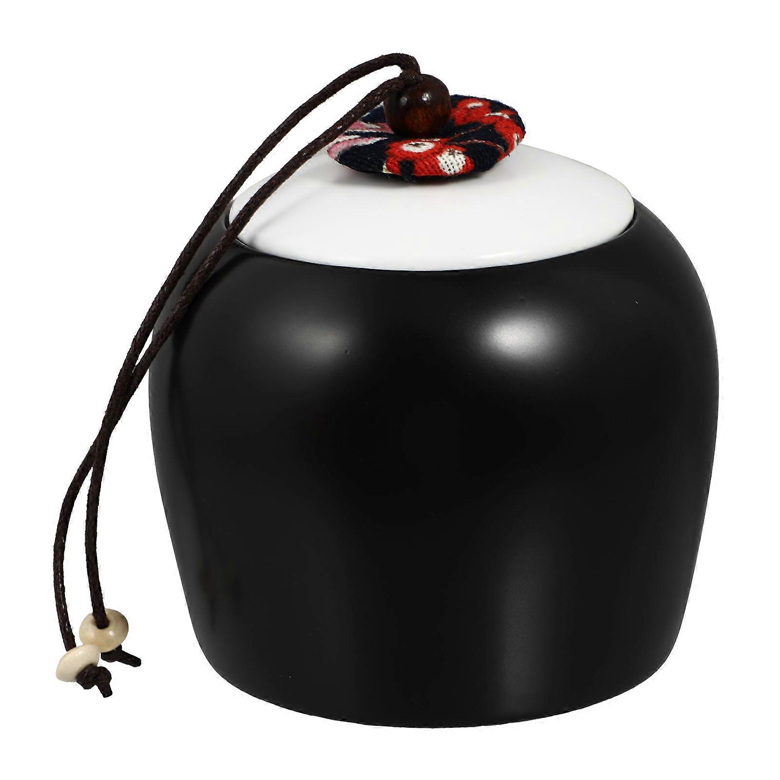 Black Tea Storage Container for Home Use 1Pcs Ceramic Canister