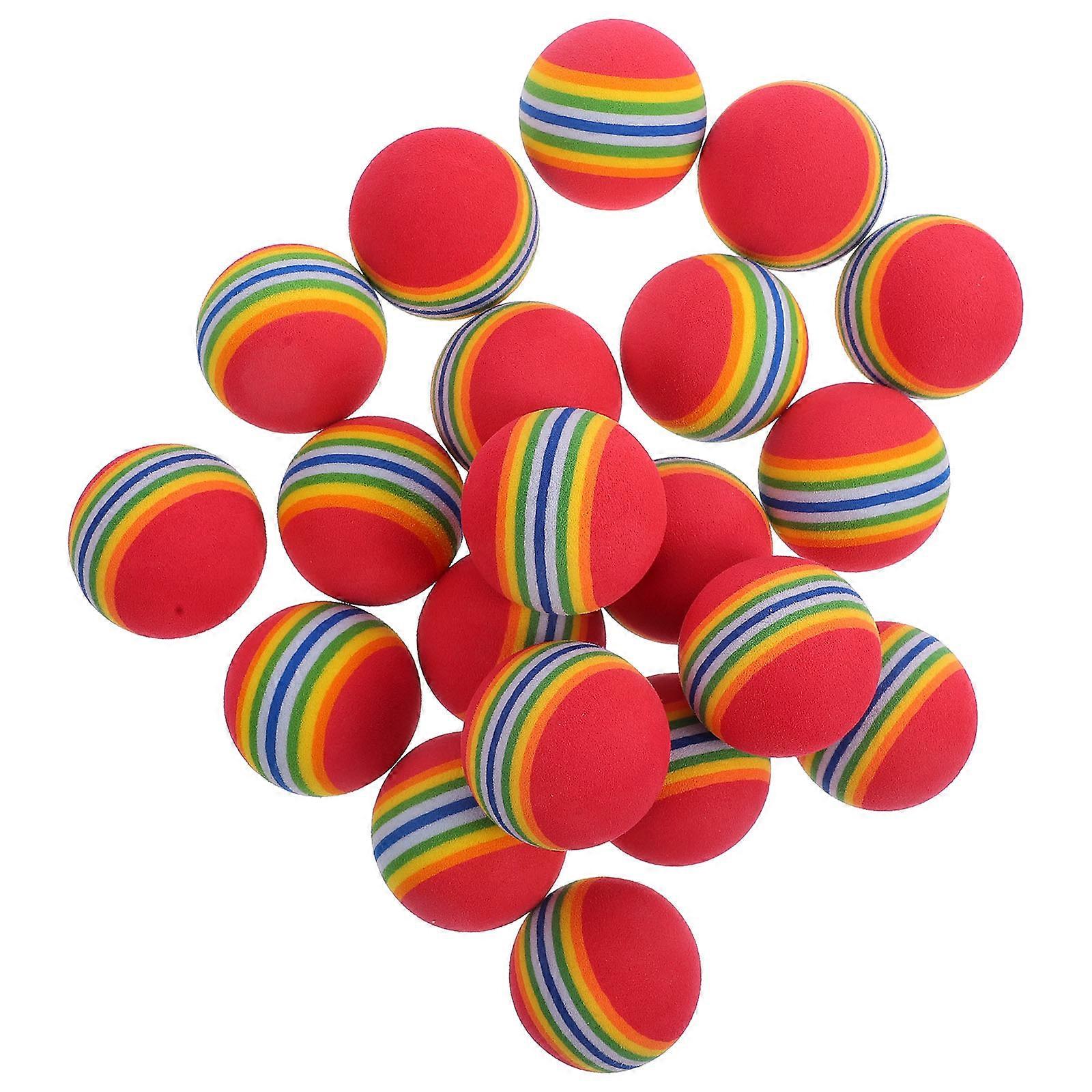 Training Ball Eva Ball for Golf Practice 40Pcs Rainbow Indoor Practice Balls