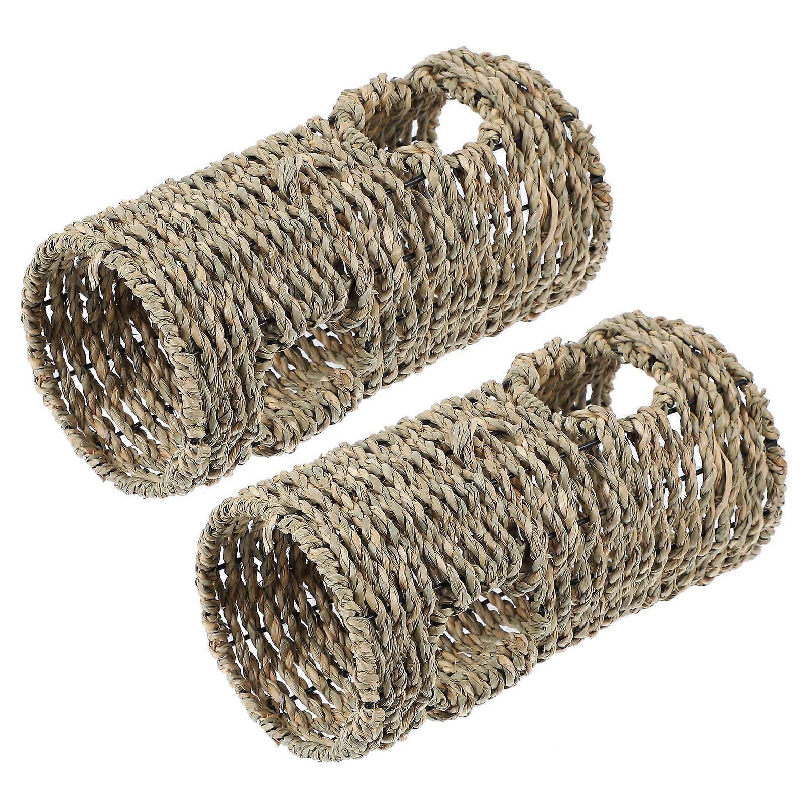 Hamster Woven Toy Small Animals Activity Toy for Pets 2Pcs