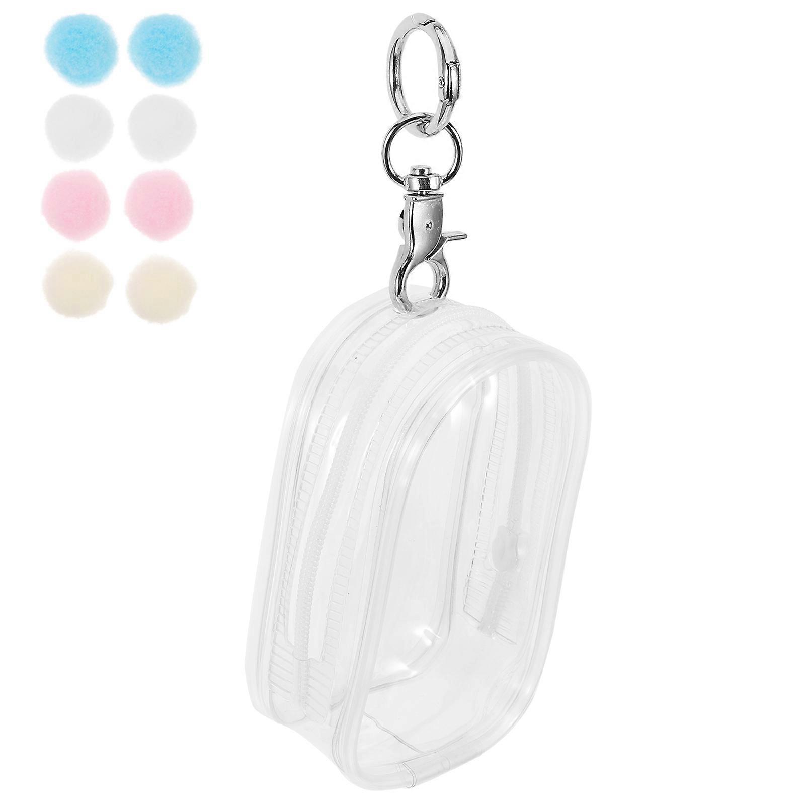 PVC Mini Doll Storage Bag for Display 5Pcs Clear Keychain Display Cases