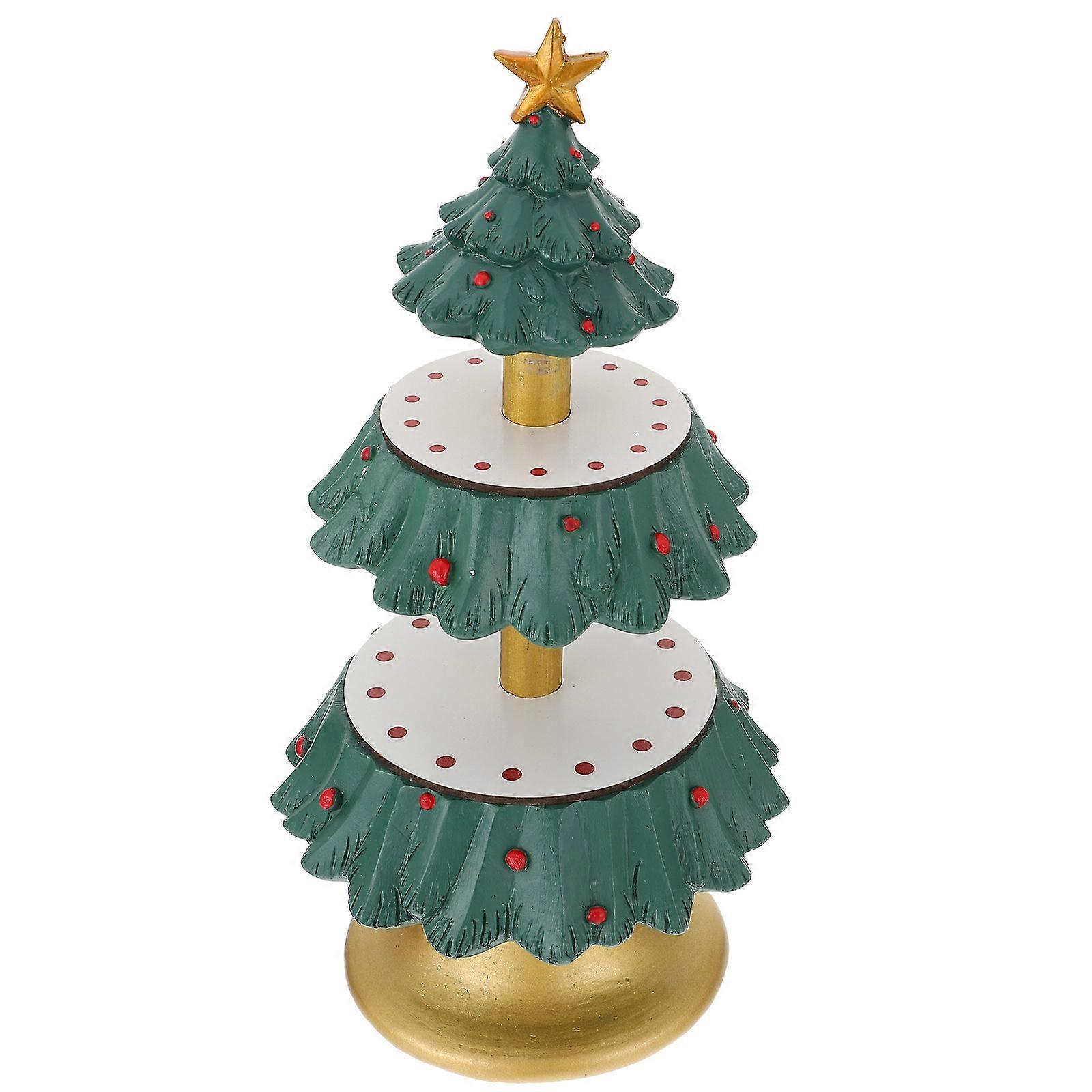 Xmas Tree Shaped Cake Stand Display Rack For Christmas Party 34X17CM Storage 2 Sets