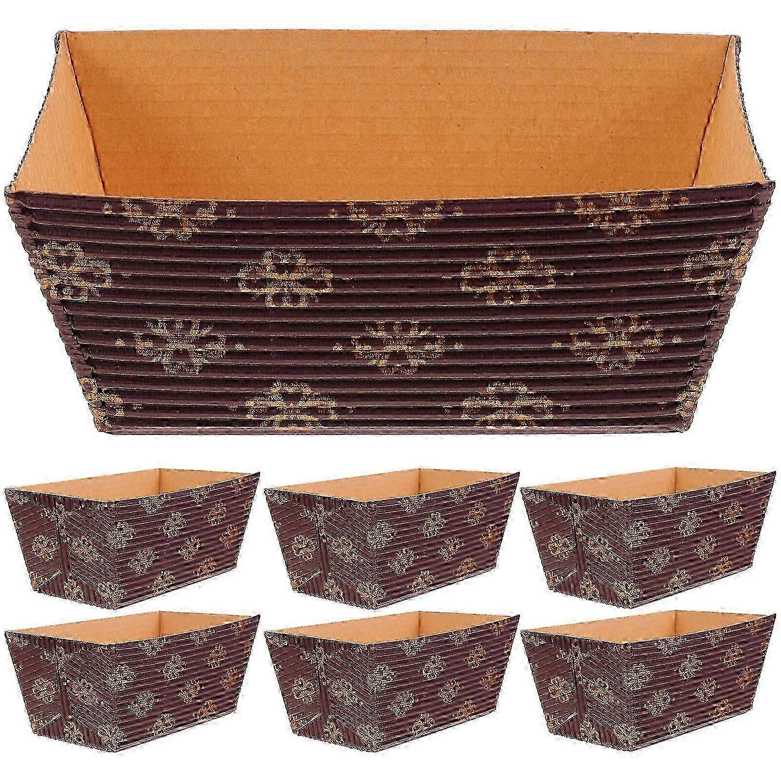 25pcs Paper Bread Pans Cake Paper Cups Loaf Making Paper Molds Stackable Cake Storage Loaf Pans