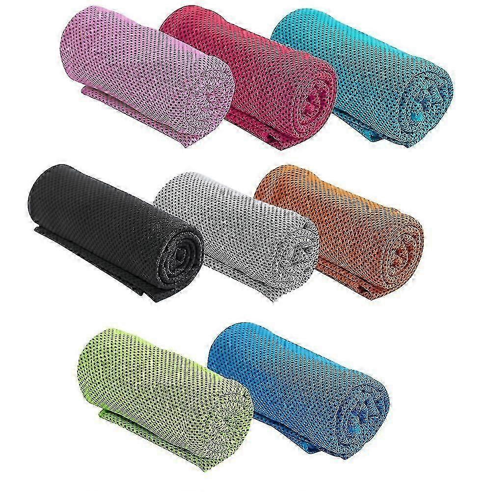 8 kpl viilentävää pyyhettä, jääpyyhe kaulaan, mikrokuituinen pehmeä viilentävä pyyhe joogaan, kuntosalille, juoksuun, treeniin, kuntoiluun