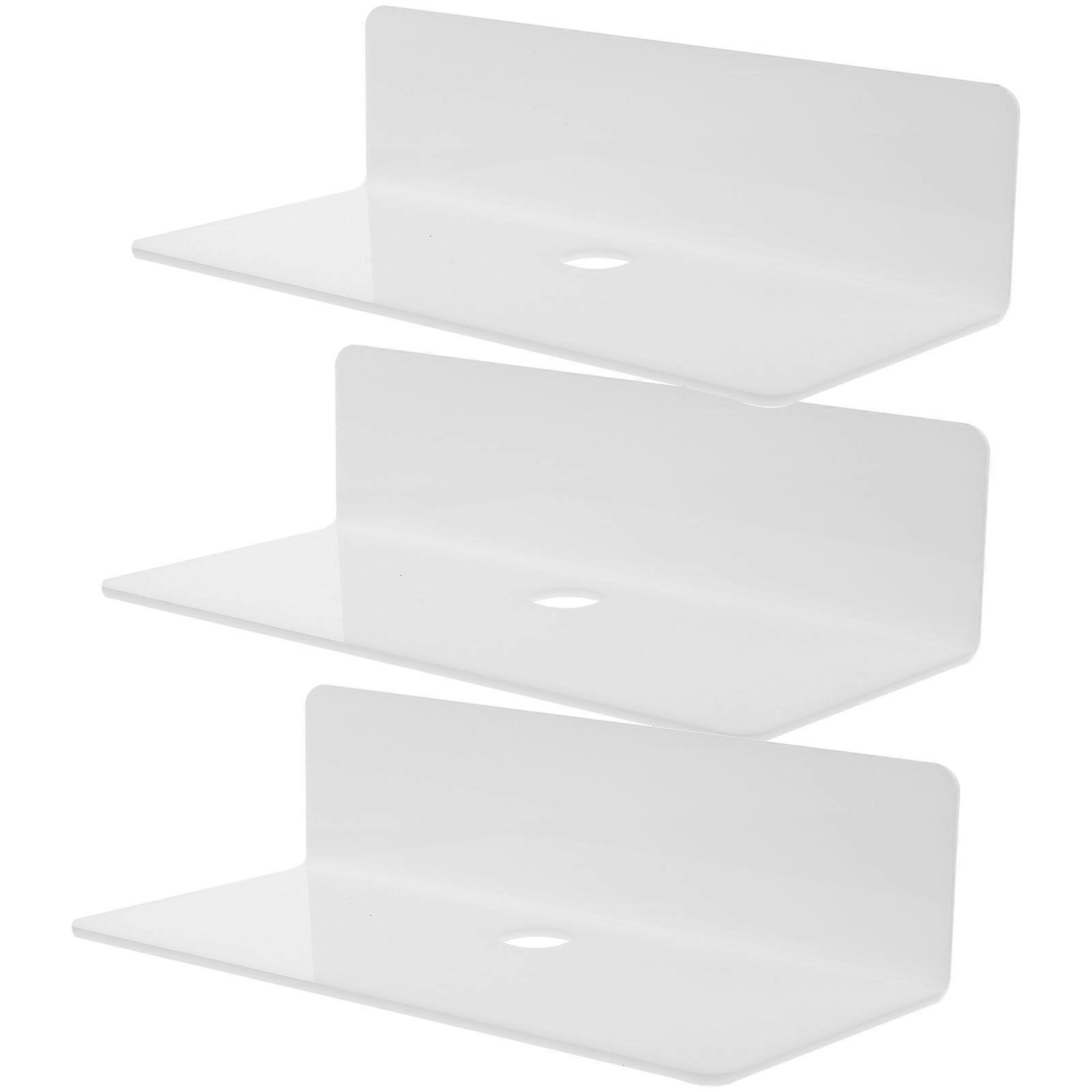 Acrylic Wall Storage Rack Floating Shelf for Storage Use 3Pcs Pack