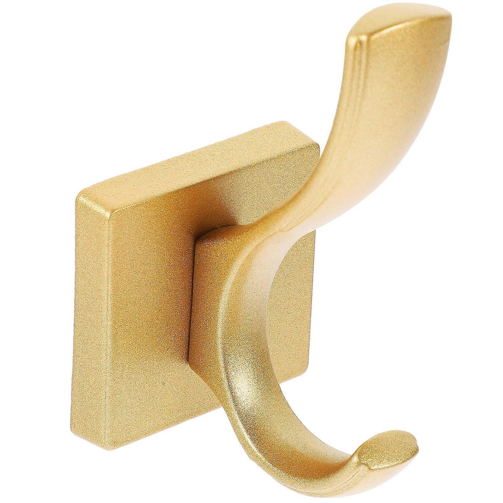 Golden Metal Hook Wall Hooks for Hanging Towels 2Pcs Coat Hooks