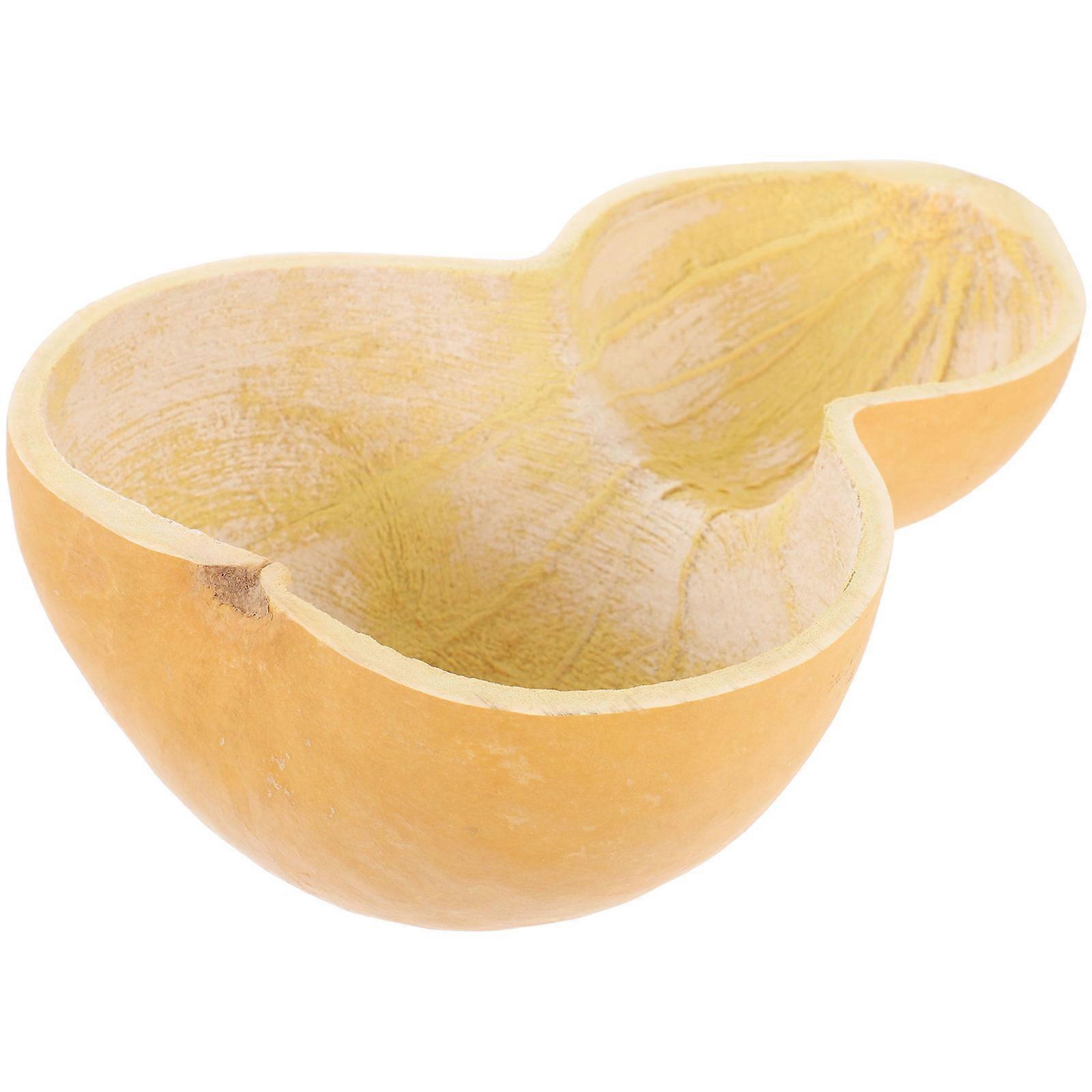 Lot de 5 louches à eau en forme de gourde de style chinois, indispensables pour le bain, pour un usage domestique ou spa, jaune clair