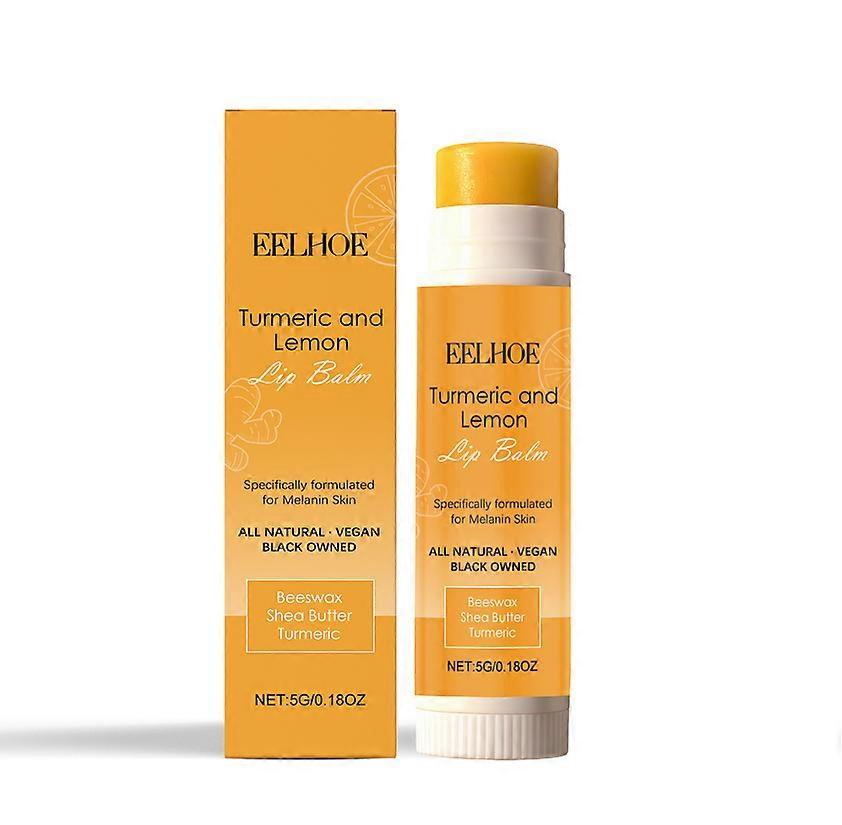 EELHOE Turmeric Lemon Lip Balm Moisturizes, Brightening And Softening The Lip Skin. Daily Moisturizing And Cleansing Dead Skin