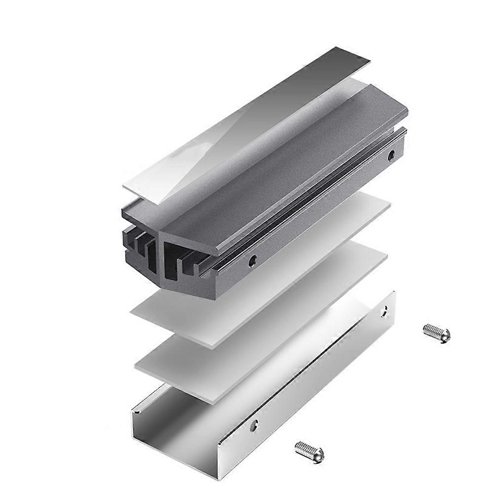 SSD Cooler for M.2 2280 Solid State Hard Disk Heat Sink 2Pcs Silver Set