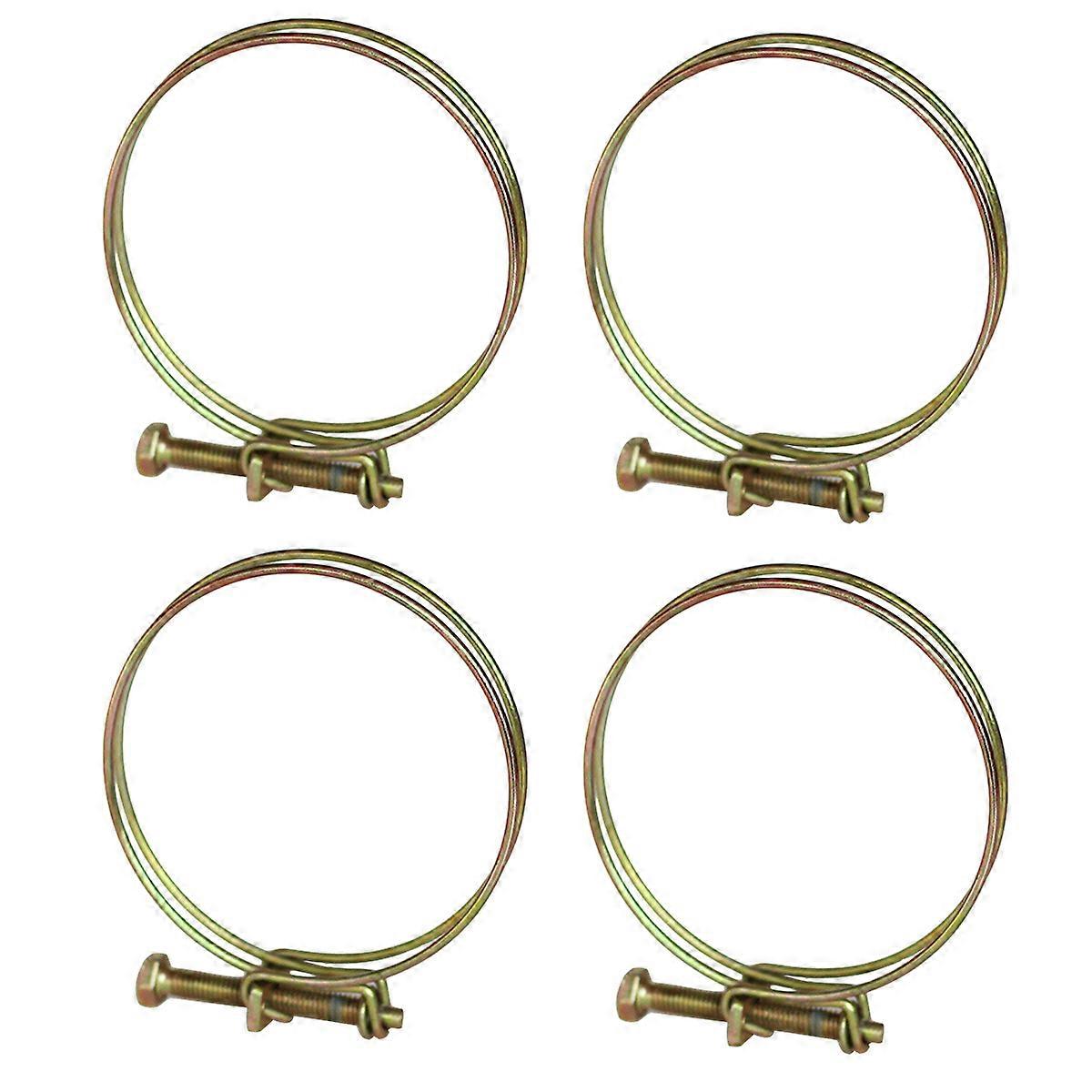 Wire Hose Clamp Double Wire Hose Clip for Fastening Use 4Pcs