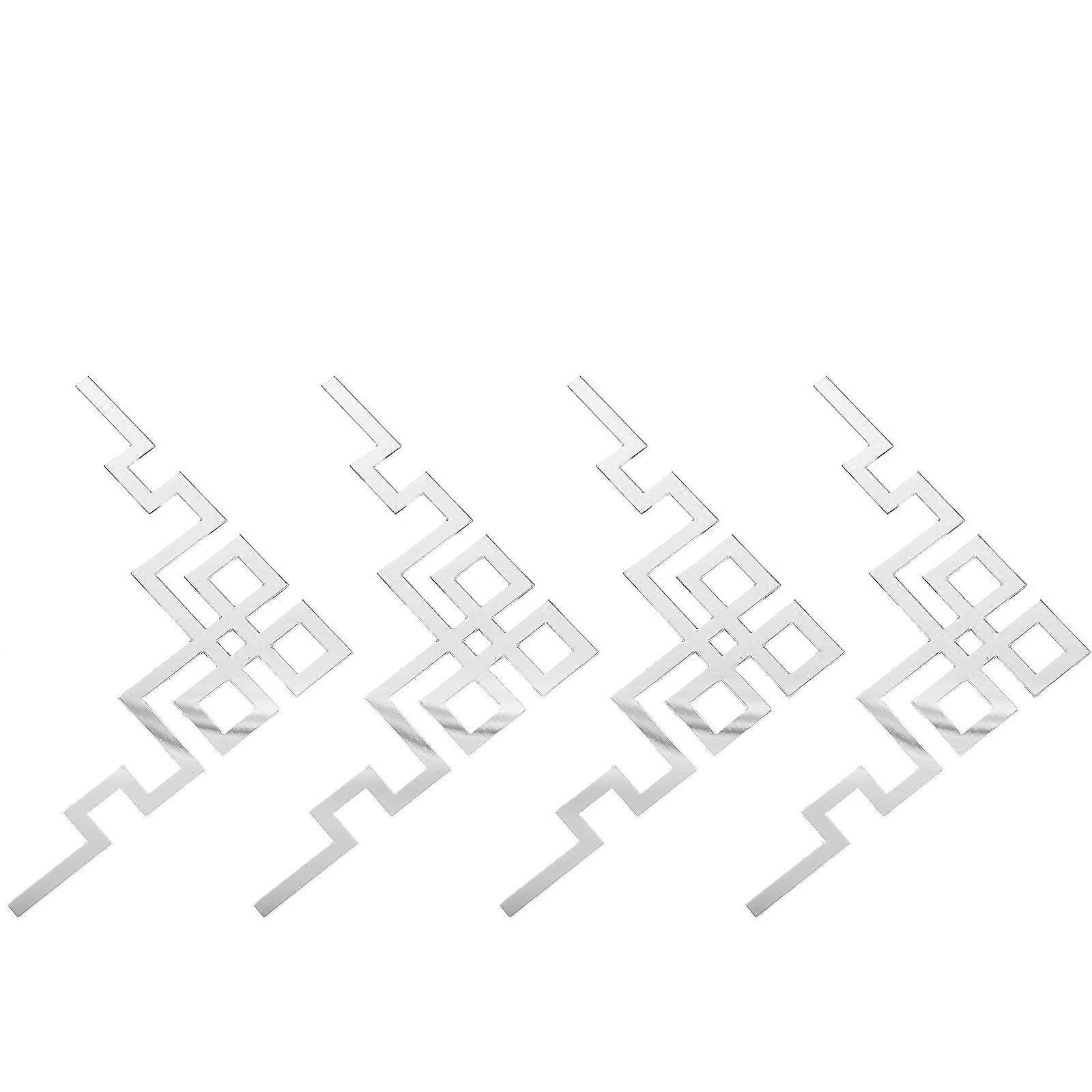 Transparent Mirror Decals Acrylic Peel and Stick Mirror Border 20Pcs