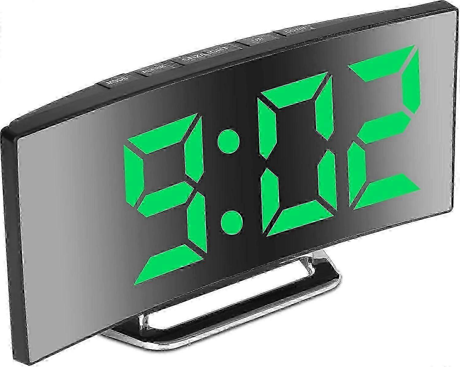 Horloge grand nombre pour une lecture facile, bouton tactile Snooze pour un accès rapide, format 12/24 heures pour une personnalisation, heure d’été manuelle pour une précision