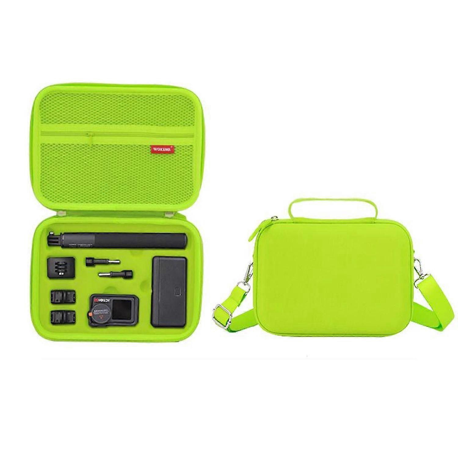 For DJI Action 5 Pro / 4 / 3 All-in-One Carrying Case Fluorescent Green
